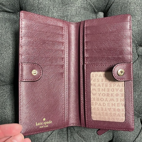 Kate Spade Plum Color Wallet EUC - Picture 3 of 5
